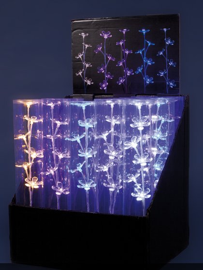 Ramo LED a batteria con fiori 50cm